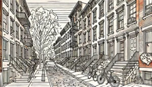 Vinegar Hill painting services, capturing the charm of Brooklyn's historic neighborhood.